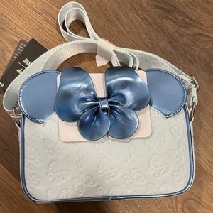 Disney Loungefly Blue Butterfly Minnie Mouse crossbody bag